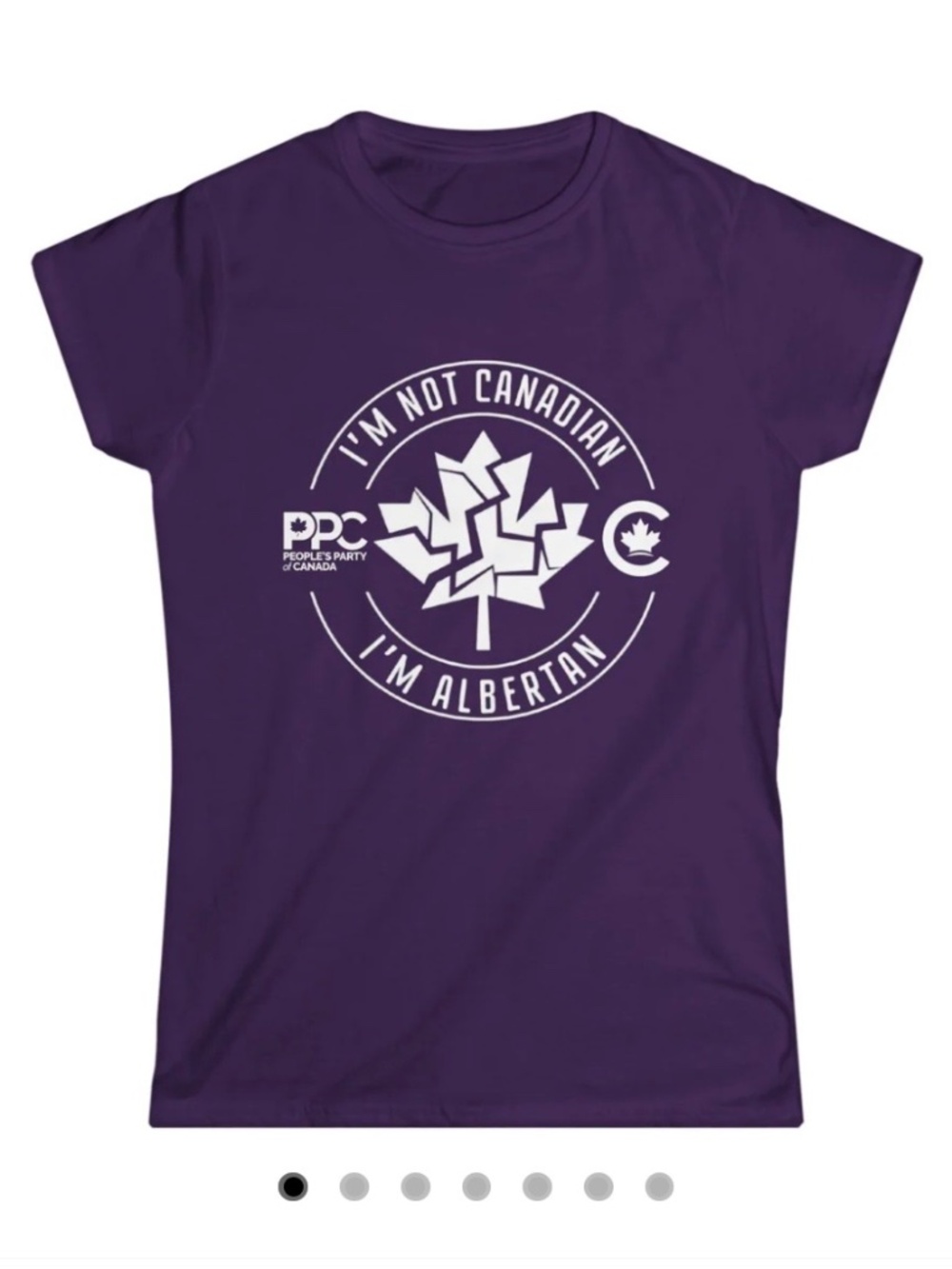 Anti-Liberal “I'm Not Canadian I'm Albertan” Women's Modern Fit T-Shirt